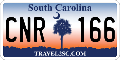 SC license plate CNR166