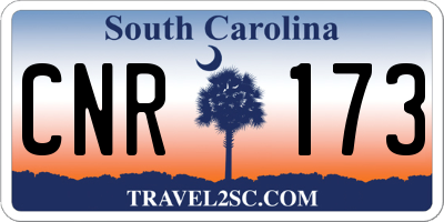 SC license plate CNR173