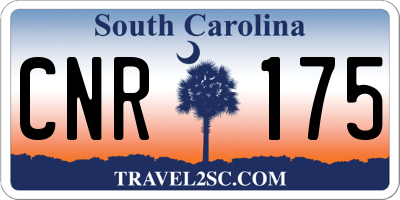 SC license plate CNR175