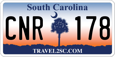 SC license plate CNR178