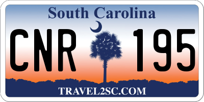 SC license plate CNR195