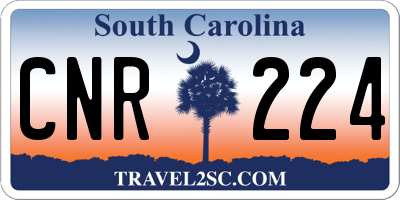 SC license plate CNR224