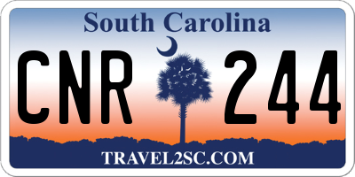 SC license plate CNR244