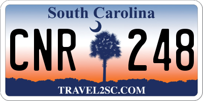 SC license plate CNR248