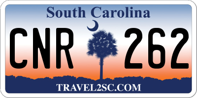 SC license plate CNR262