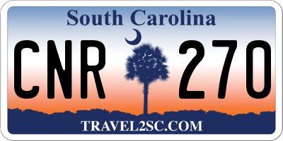 SC license plate CNR270