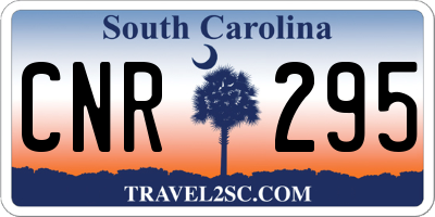 SC license plate CNR295