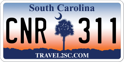 SC license plate CNR311