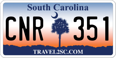 SC license plate CNR351