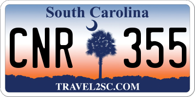 SC license plate CNR355
