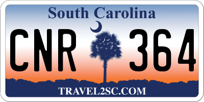 SC license plate CNR364