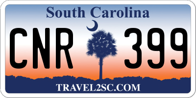 SC license plate CNR399