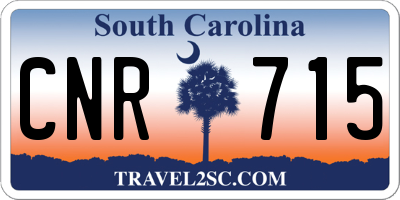 SC license plate CNR715