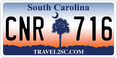 SC license plate CNR716