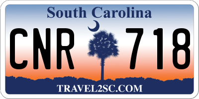 SC license plate CNR718