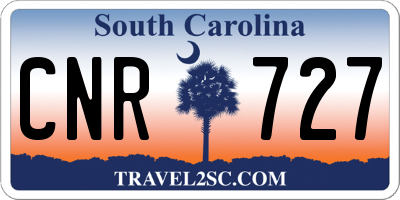 SC license plate CNR727