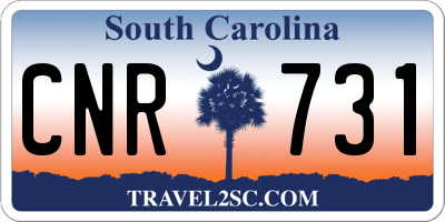 SC license plate CNR731