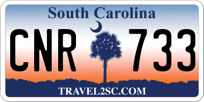 SC license plate CNR733