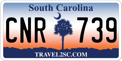 SC license plate CNR739