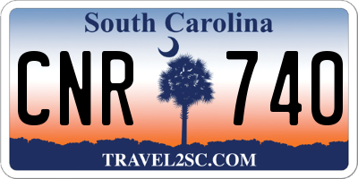 SC license plate CNR740