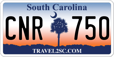 SC license plate CNR750