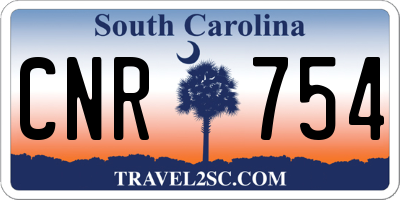 SC license plate CNR754