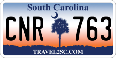 SC license plate CNR763