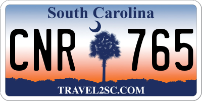 SC license plate CNR765