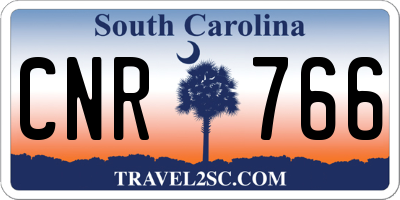 SC license plate CNR766