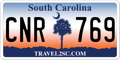SC license plate CNR769