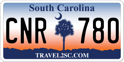 SC license plate CNR780