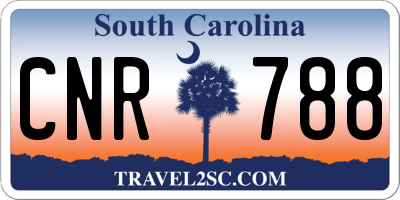 SC license plate CNR788