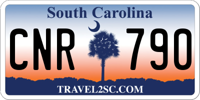 SC license plate CNR790
