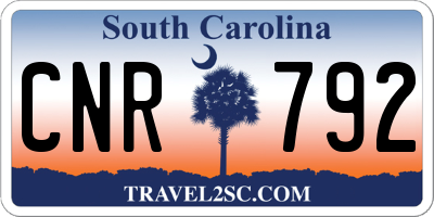 SC license plate CNR792