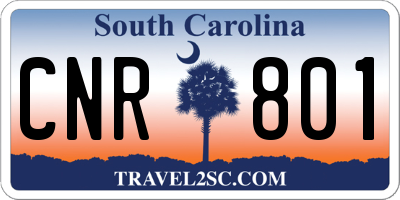 SC license plate CNR801