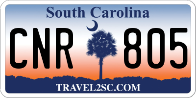 SC license plate CNR805