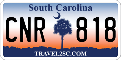 SC license plate CNR818