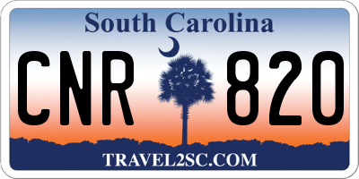 SC license plate CNR820