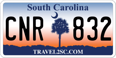 SC license plate CNR832