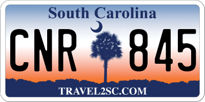 SC license plate CNR845