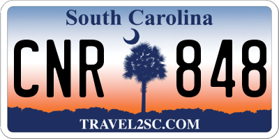 SC license plate CNR848
