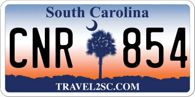 SC license plate CNR854