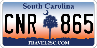 SC license plate CNR865