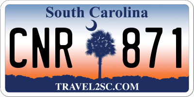 SC license plate CNR871