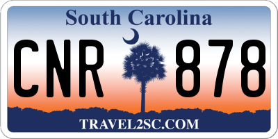 SC license plate CNR878