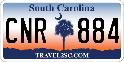 SC license plate CNR884