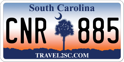 SC license plate CNR885