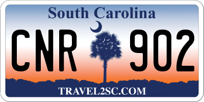 SC license plate CNR902
