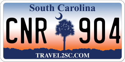 SC license plate CNR904
