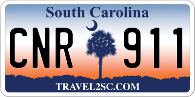 SC license plate CNR911